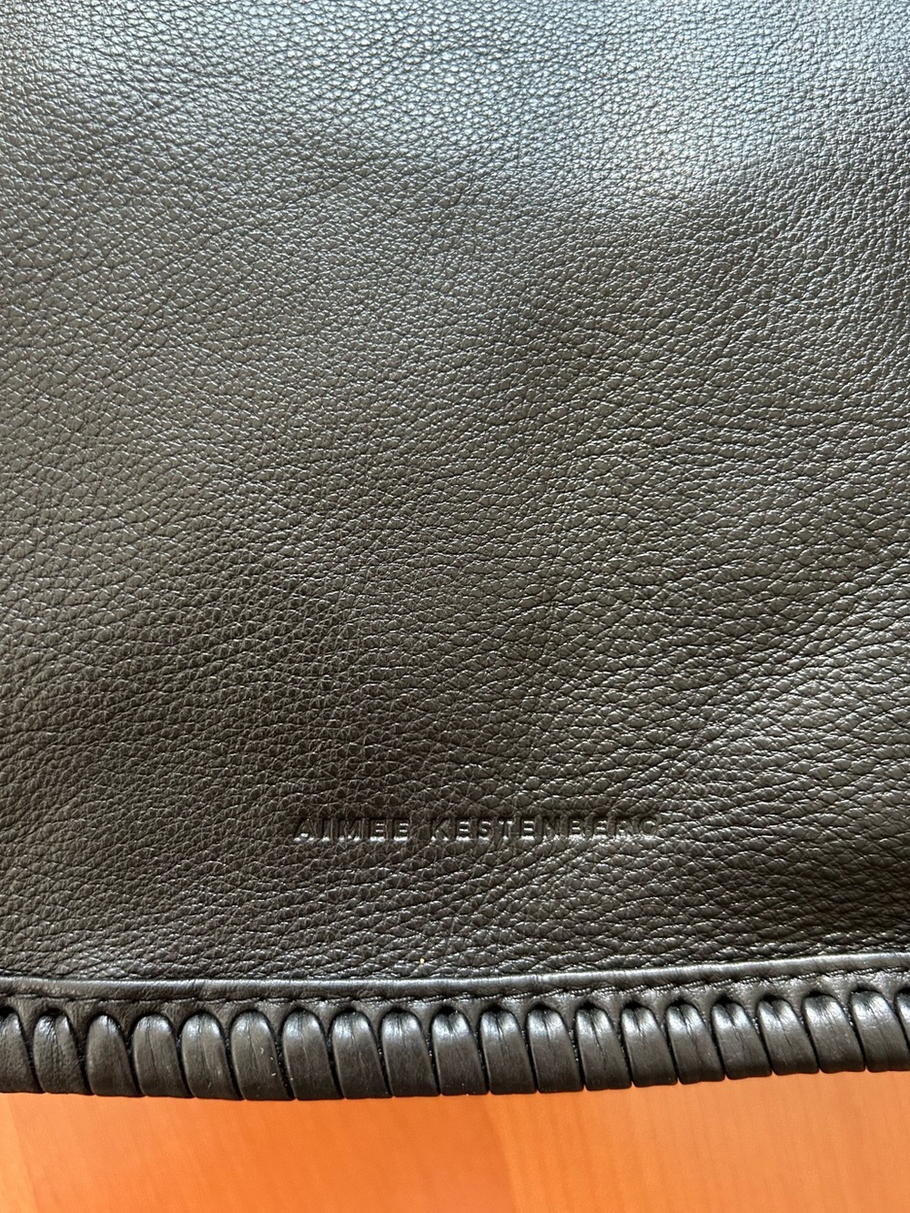 Aimee Kestenberg Large Black Leather Multi Compartment Crossbody - Picture 4 of 12